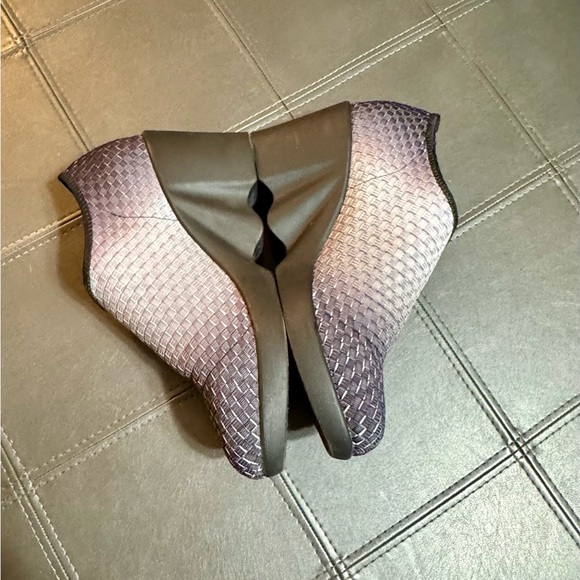 Women’s Zee Alexis Platform Wedge Grey/Silver Ombre Heels Size 41/10 - Picture 4 of 13